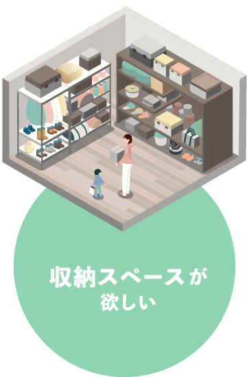 収納スペースが欲しい